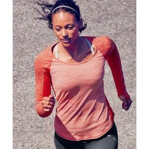 Athleta Long Sleeve Tee - Red and Pink